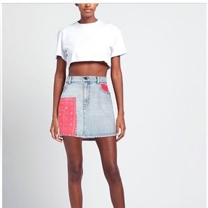 NWT Semicouture 01 denim skirt S 28